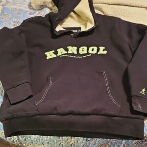 Kangol Navy Hoodie with Neon Green Accents